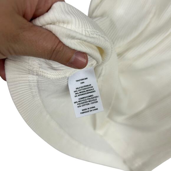 Romantic Chic Pleated Flutter Sleeve Top Derek Lam 10 Crosby White S - Picture 6 of 7